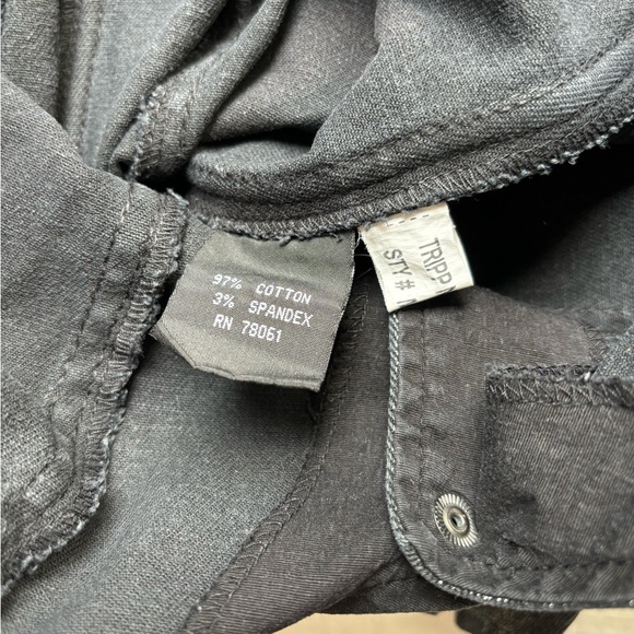 Vintage Tripp NYC Y2K Shiny Denim Snap Front Halter Corset Top - Picture 8 of 11